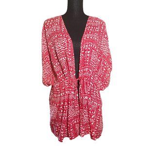 Victoria's Secret short kimono robe heart print OS